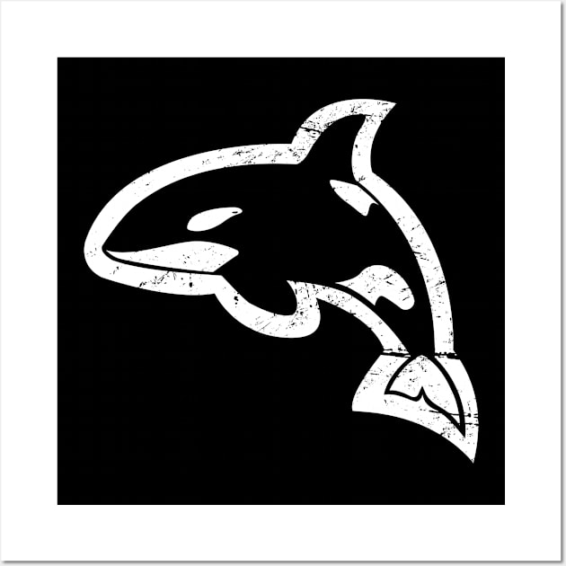 Distressed Orca Killer Whale Wall Art by MeatMan